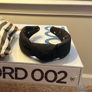 Lele Sadoughi Black Knotted Headband